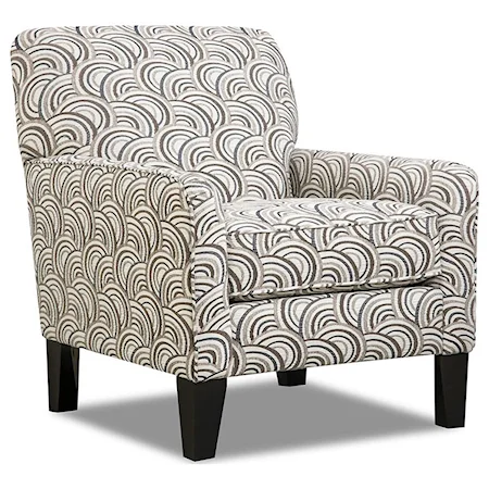 Transitional Accent Chair with Tight Seat Back